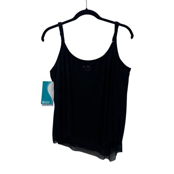 Coco Reef Bra Sized Swimwear Tankini Top Adjustable Straps Black Size 38D NWT - Picture 1 of 8
